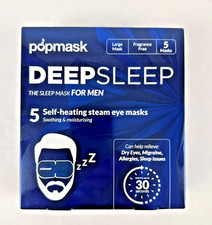 NEW SEALED Popmask DeepSleep 5 Self Warming Eye Masks Men Large Exp 06-2028