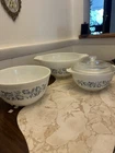 Vintage Pyrex Colonial Blue Mist Set 441 - 402 - 443