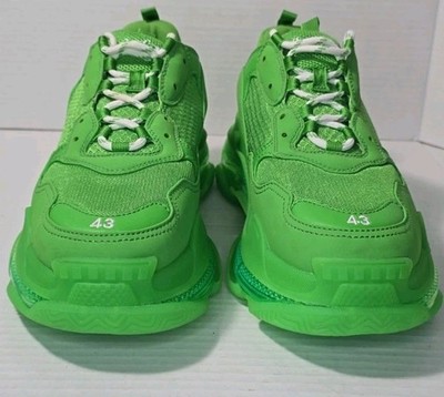 Size 43 (10) Balenciaga Triple S Clear Sole Fluo Green Women | eBay
