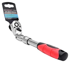 Heavy Duty 3/8" Flexible Extendable Socket Ratchet Handle w/ Cushion Grip