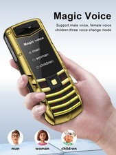 V5 PRO Unlocked Luxury Mobile Phone Metal Body 2G Dual SIM LED Magic Voice Phone