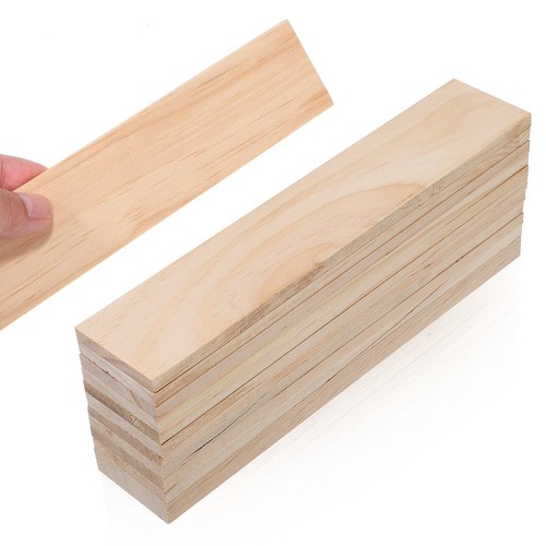 Anktily Lot De 10 Blocs Ovales En Bois De Pin Brut - 20x5x1 Cm Pour Bricolage, Gravure Et Peinture