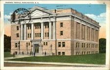 Manchester,NH Masonic Temple 1932 Hillsborough County Eluto Bros Inc 1c stamp