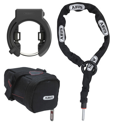 ABUS Rahmen-Schloss Granit XPlus 6950 + Einsteckkette ACH 6mm/130cm + Tasche