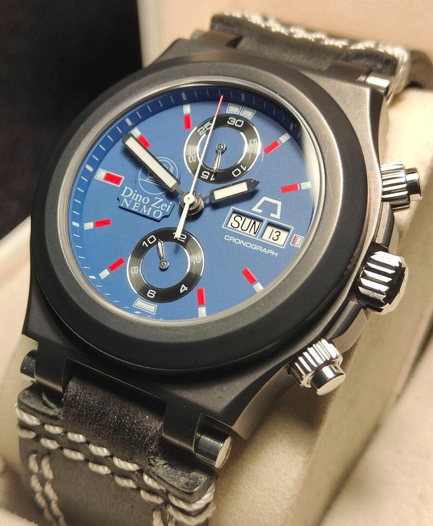 47774　パネル　NANIMONO ANONIMO Dino Zei NARVALO 11004 Blue Dial 42mm Men's Watch