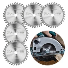 5Pcs TCT Circular Saw Blades Set 3-3/8-inch Carbide Tipped for Wood 24/30/36T