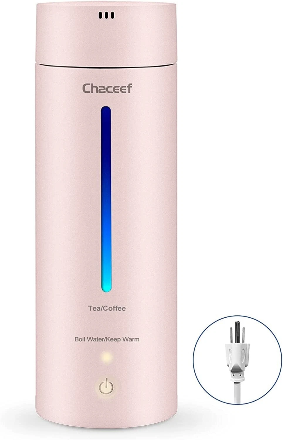 CHACEEF Travel Electric Kettle, 350Ml Small Portable Kettle with Non-Stick Coati