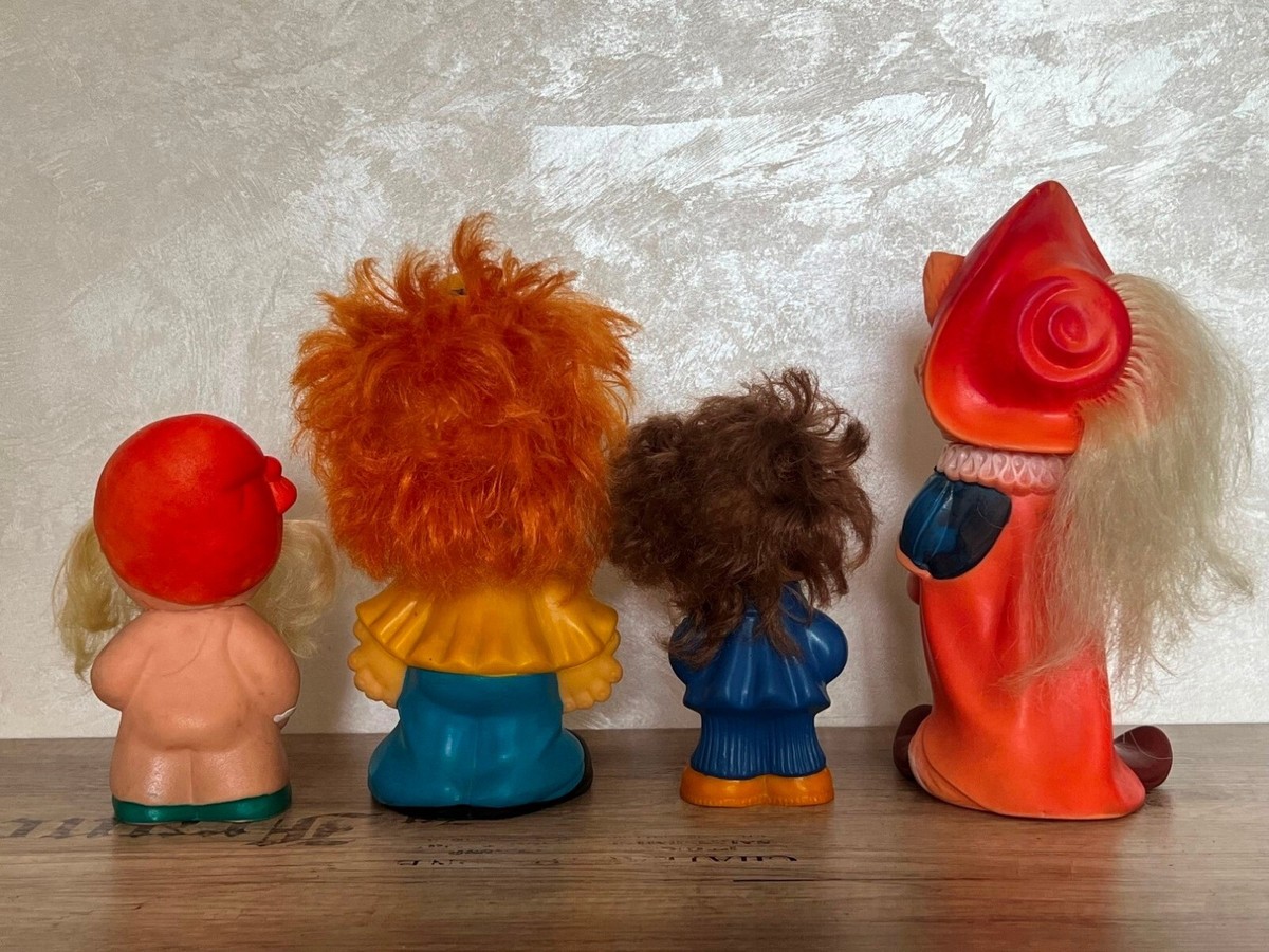 4 pcs. Vintage Soviet Union USSR Rubber Toys Collectibles