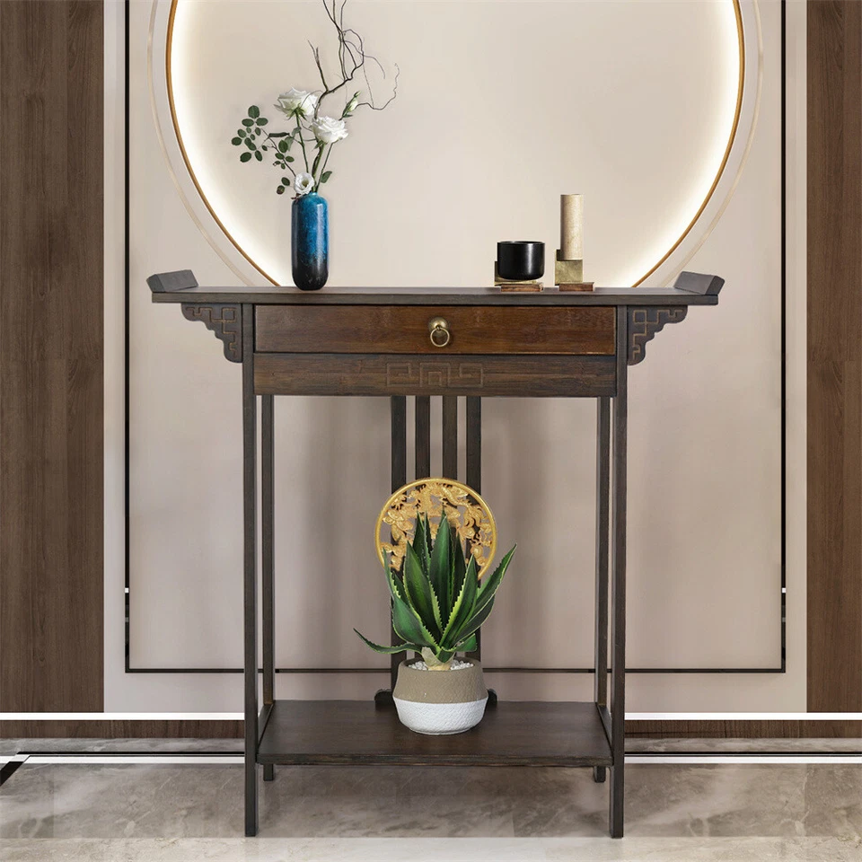 Chinese Style Console Table Side Table For Hallway Entryway Foyer Living Room - Image 4 of 4