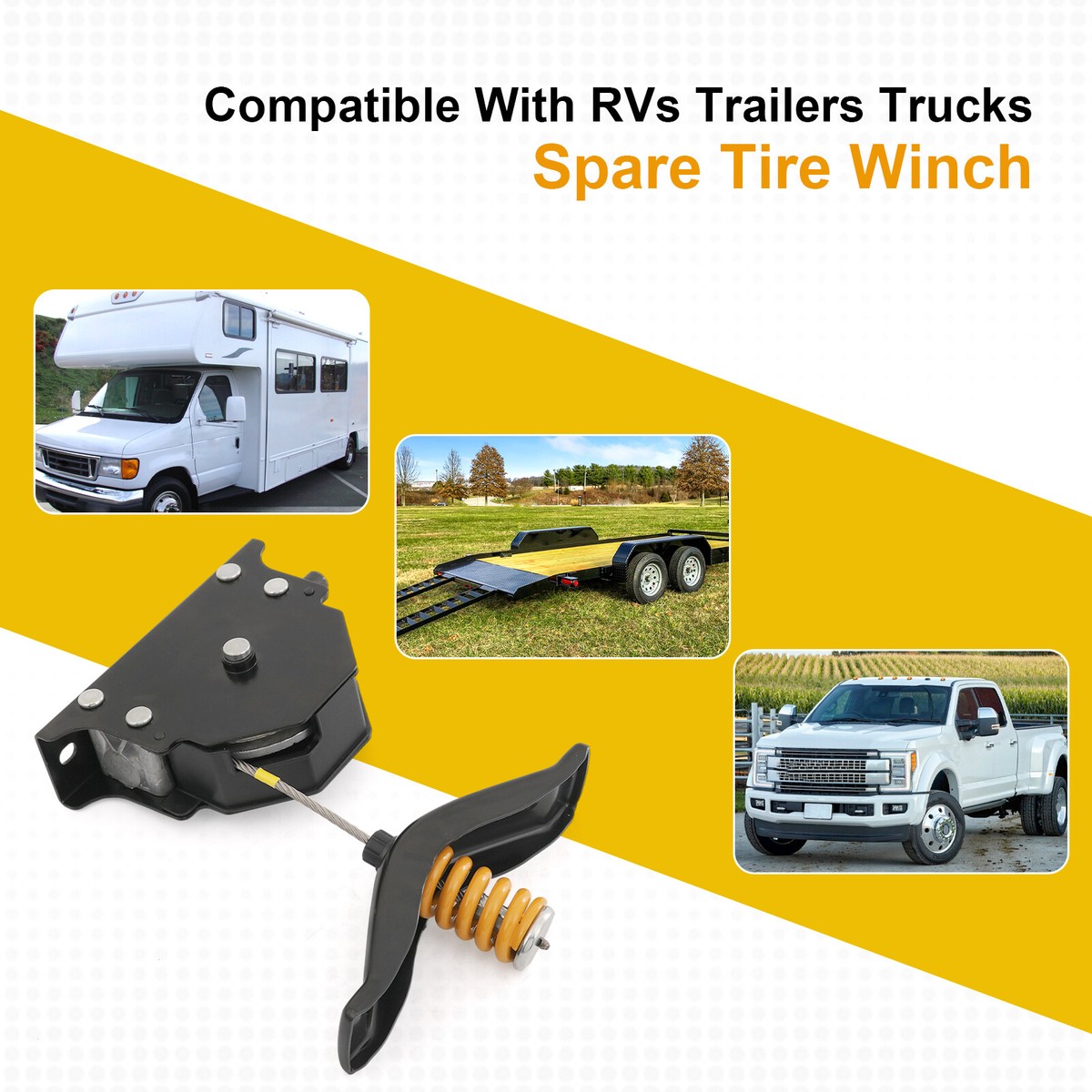 RV Spare Tire Winch For RVs Trailers Trucks 159056 | eBay