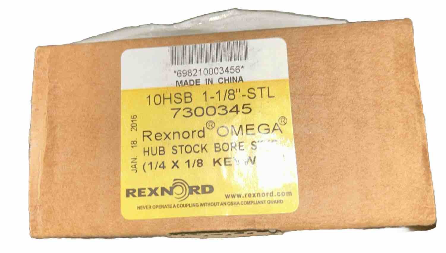 Rexnord OMEGA 7300345 10hsb Hub 1-1/8in - STL. HUB STOCK BORE STEEL. T1