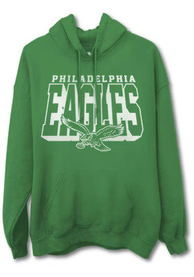 Philadelphia Eagles NFL Junk Food Men's Green Play Action Flea Market Hoodie