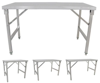 Klapptisch Küchentisch Campingtisch Tisch Arbeitstisch Edelstahl Gastro Beeketal