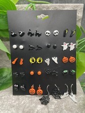 40 PC Matching Halloween Pierced Earrings Set Silver-Tone New Free Ship A3133