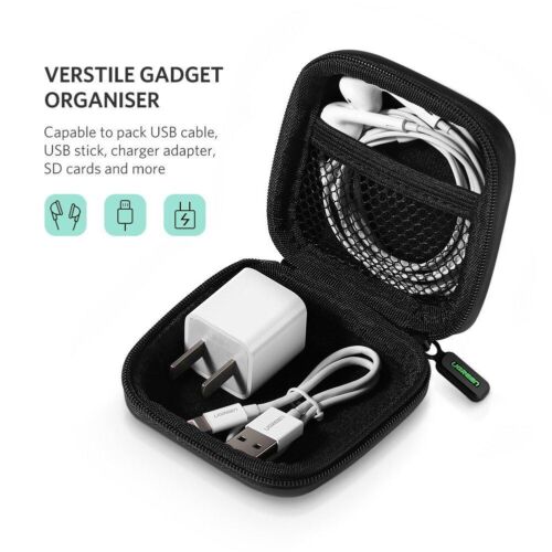 BLACK PORTABLE EVA HEADSET Earphone Hard Case Storage Pouch Box Bag shell Earbud - Picture 4 of 7