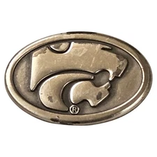 Kansas State Wildcats Concho KState Enmon AS IS READ Oval Metal Lapel Pin Badge