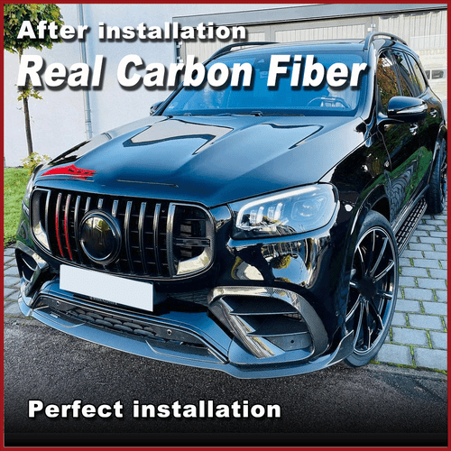 Labio delantero de carbono para Mercedes Benz V167 C167 GLE63 2021-23 alerón delantero labio - Imagen 4 de 12