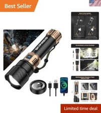Rechargeable Tactical Flashlight – Waterproof with 4 Modes & Powerful Ignition
