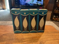 Candelabra Flame Tip Clear Bulb NEW 15 Watt LOT of 4 One Box Is Open