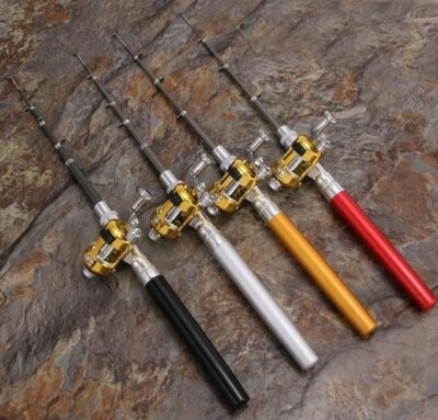 Mini Portable Pocket Fish Pen Shape Aluminum Alloy Fishing Rod Pole Reel NEW | eBay Mini Portable Pocket Fish Pen Shape Aluminum Alloy Fishing Rod Pole Reel NEW | eBay