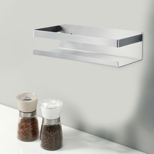 Kitchen Wall Mount Spice Rack Condiment Holder Organizer Seasoning Bottles Shelf