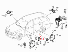 Neu MERCEDES-BENZ E W212 Mittelt&ouml;ner-Lautsprecher f&uuml;r die Vordert&uuml;r A2048202302