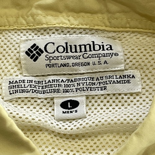 Columbia PFG Mens L Vented Fishing Shirt Yellow Omni-Shade Long Sleeve - Picture 4 of 13