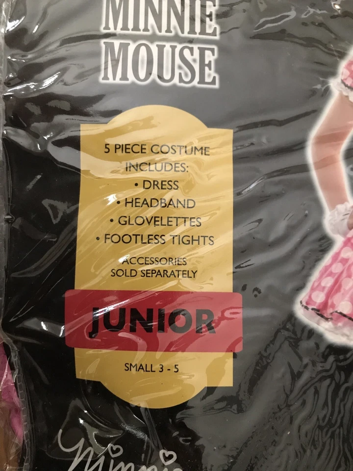 Женский младший размер маленький лицензированный сексуальный Disney Минни-Маус костюм в розовый новый с Ярлыками - Изображение 2 из 3