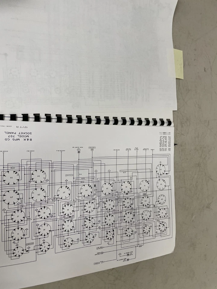 B&K Dyna-Jet 707 Tube Tester Manual & Tube Charts – Card Stock Covers - Image 4 of 4