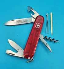 Victorinox Spartan Swiss Army Knife Multi Tool! RUBY RED! FAST SHIPPING!