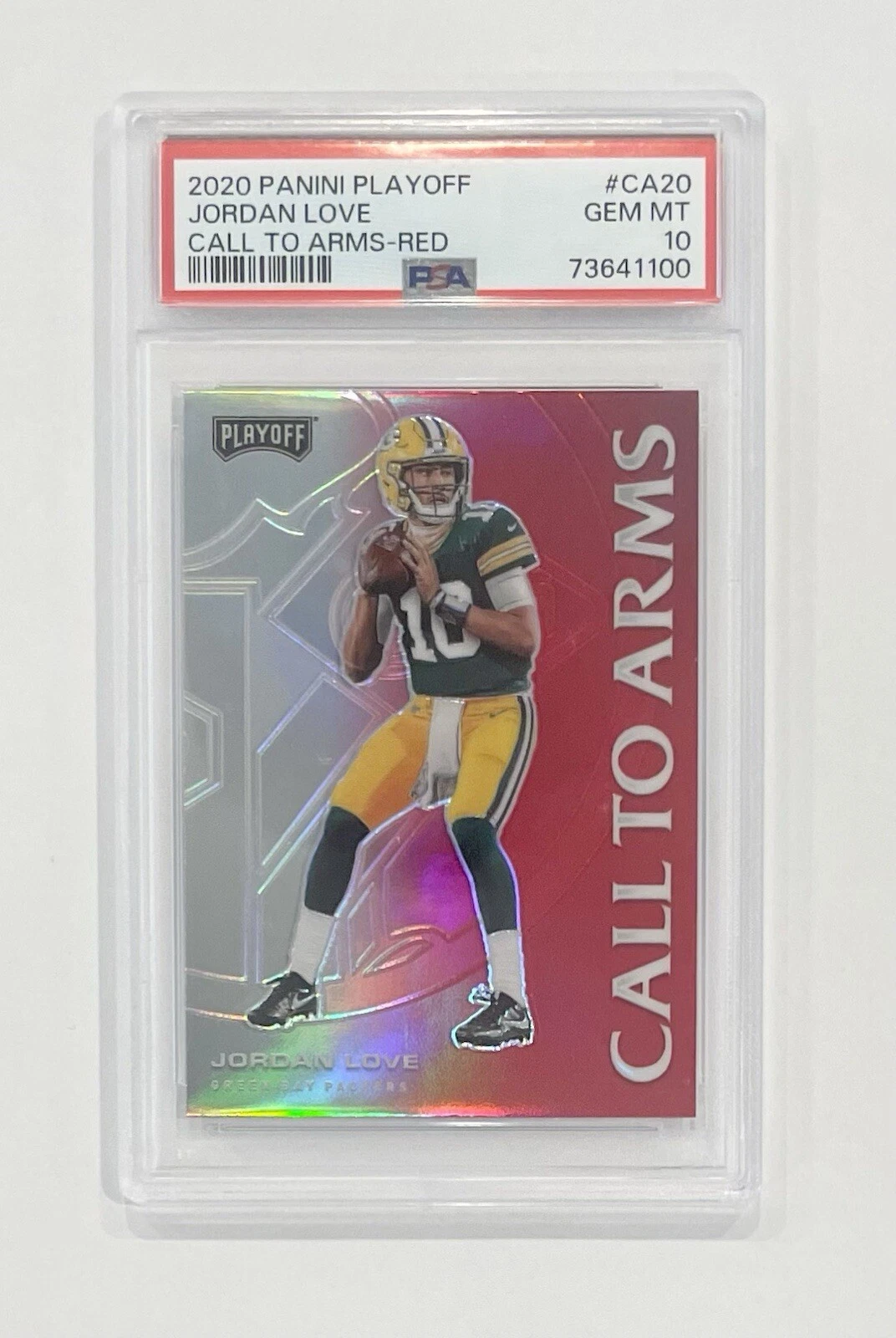 Jordan Love Panini Playoff Call to Arms #CA20 Red