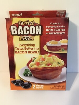 Perfect Bacon Bowl 2 Pc As Seen On TV Kitchen Gadget Cooker Microwave Oven