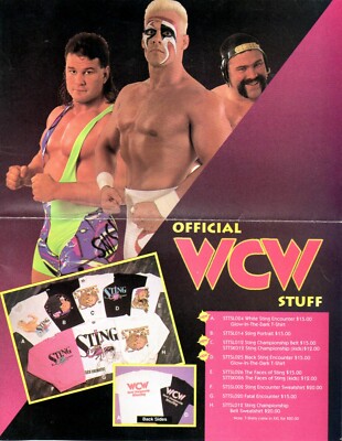 WCW 1992 Wrestling Merchandise Catalog Sting Steiner Brothers