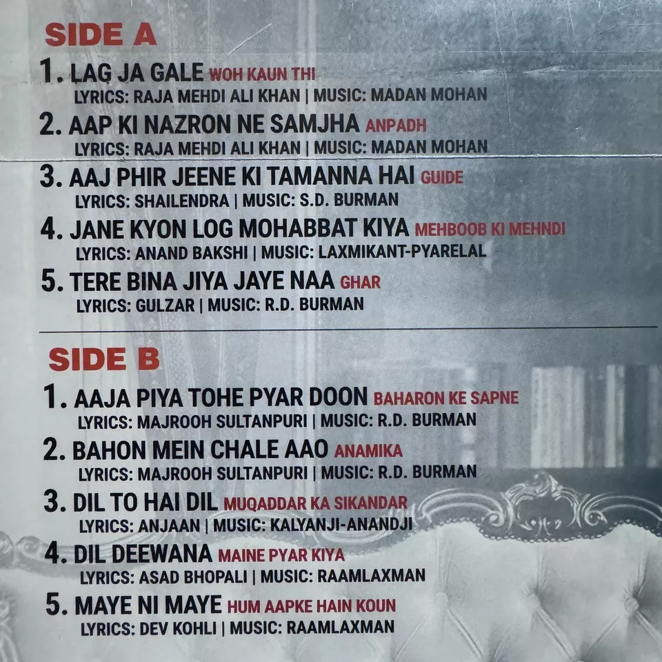 Lata Mangeshkar Greatest Hits Vinyl LP Record Bollywood Hindi Songs Indian Mint - Image 3 of 4