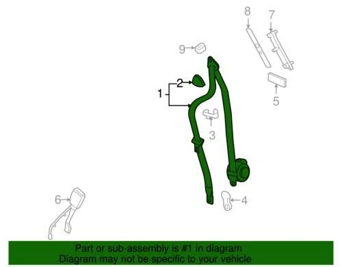 Original GM 2008 Pontiac G6 Base GT GXP V6 - Cinturón de hombro y regazo de gasolina 19153599 Foto 2 de 2
