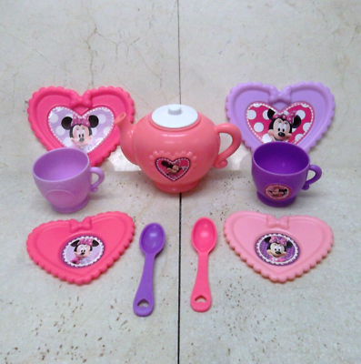 Service à Thé Minnie Mouse 17 Pièces - Avec Théière, Tasses, Autocollants - Jouet D'imitation Pour Filles