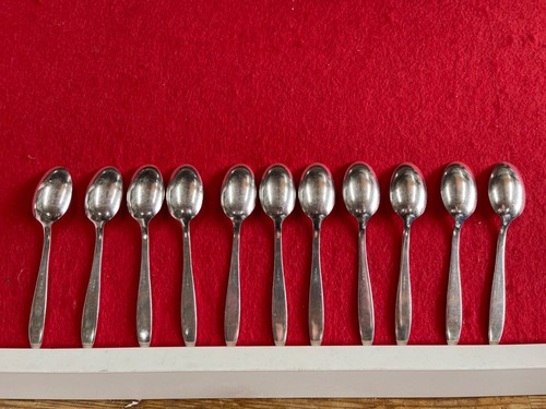 Vintage Tea Coffee Spoons x 11 WIRTHS 100 German Quality Silver Plated (G) - Picture 7 of 9