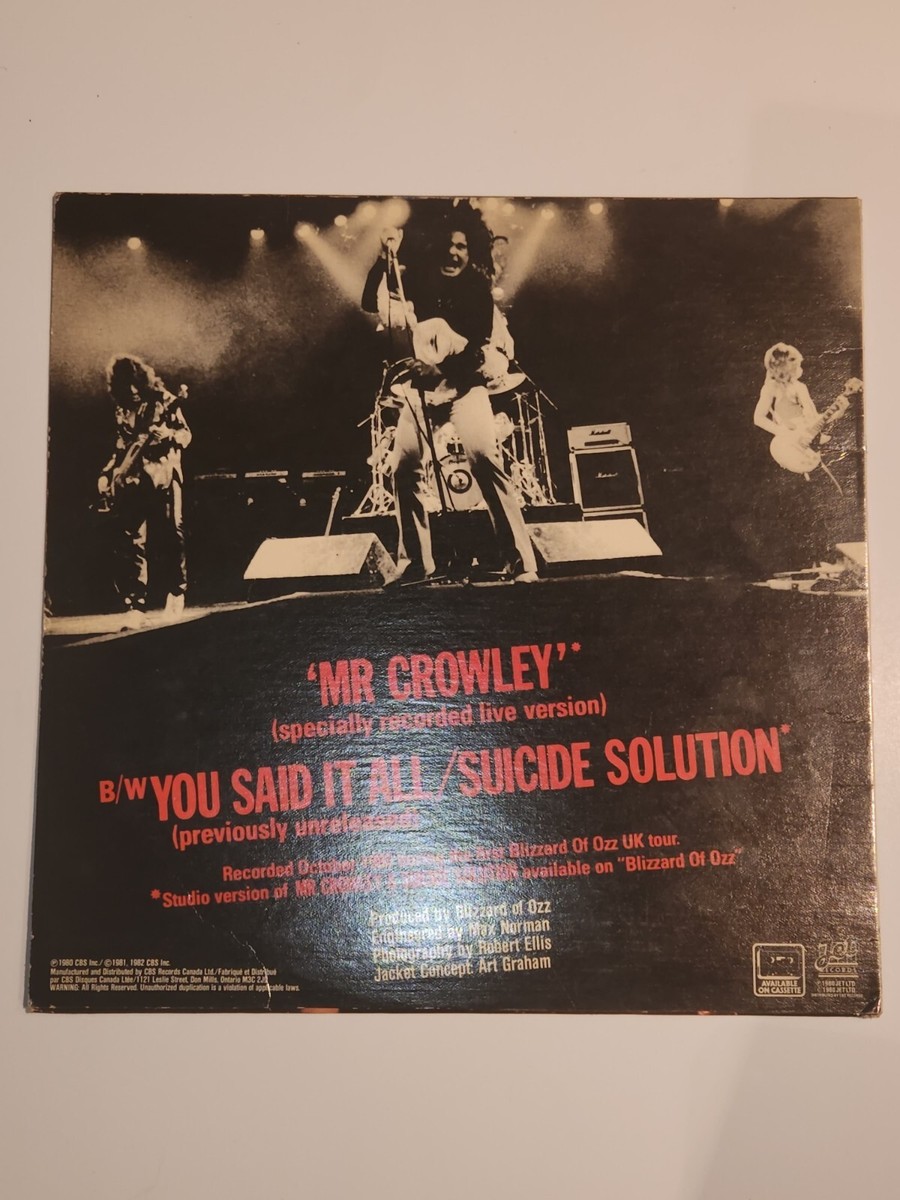 Ozzy Osbourne Live E.P. - 1980 Vinyl EP Jet Records 12EXP