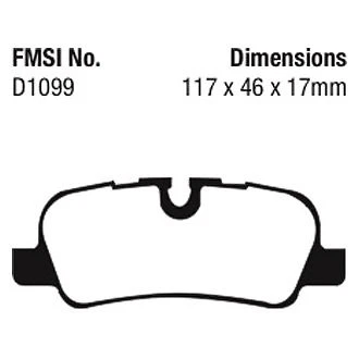 Pastillas de freno EBC Greenstuff serie 6000 para 06-13 Land Rover Range Rover Sport Foto 3 de 4