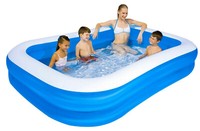 Giant Inflatable Swimming Paddling Pool 2.6m x 1.7m Family Garden 8.5ft x 5.5ft