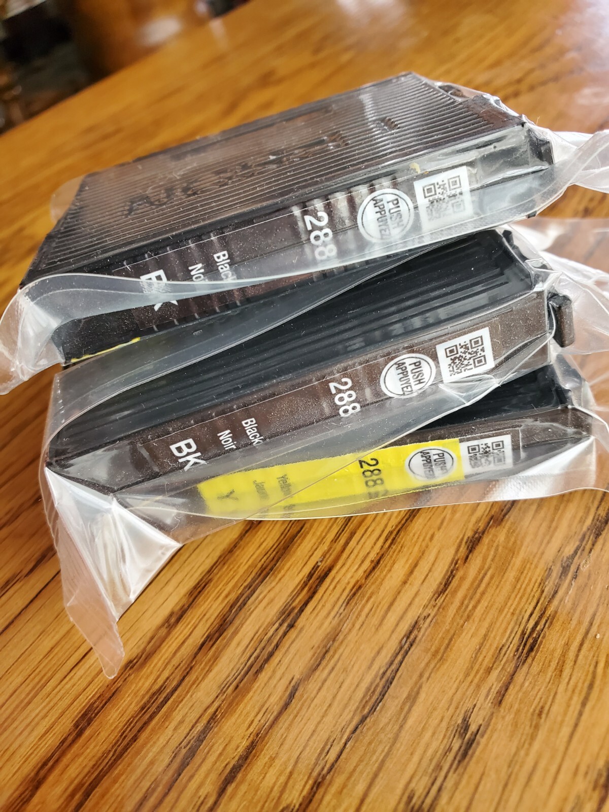 3PK Genuine Epson 288 Color Ink Black Yellow Open Box Sealed Cartridges