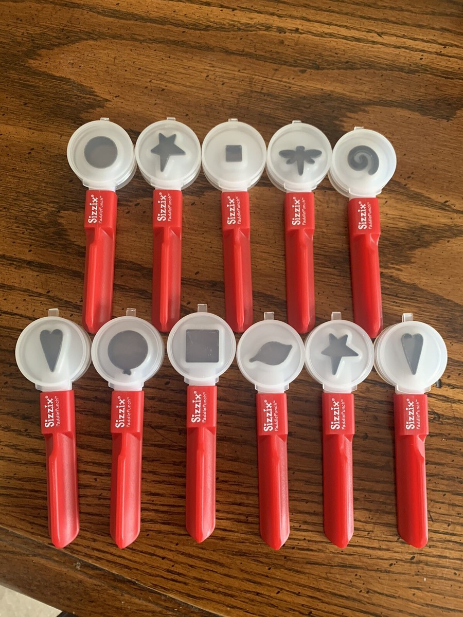 Sizzix Paddle Punch, Set Of 11 Primitive Heart And Star AND MORE