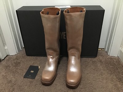 metallic frye boots