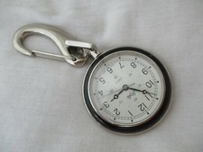 Style Pocket Watch, Silvertone Case, Clip On, WORKING