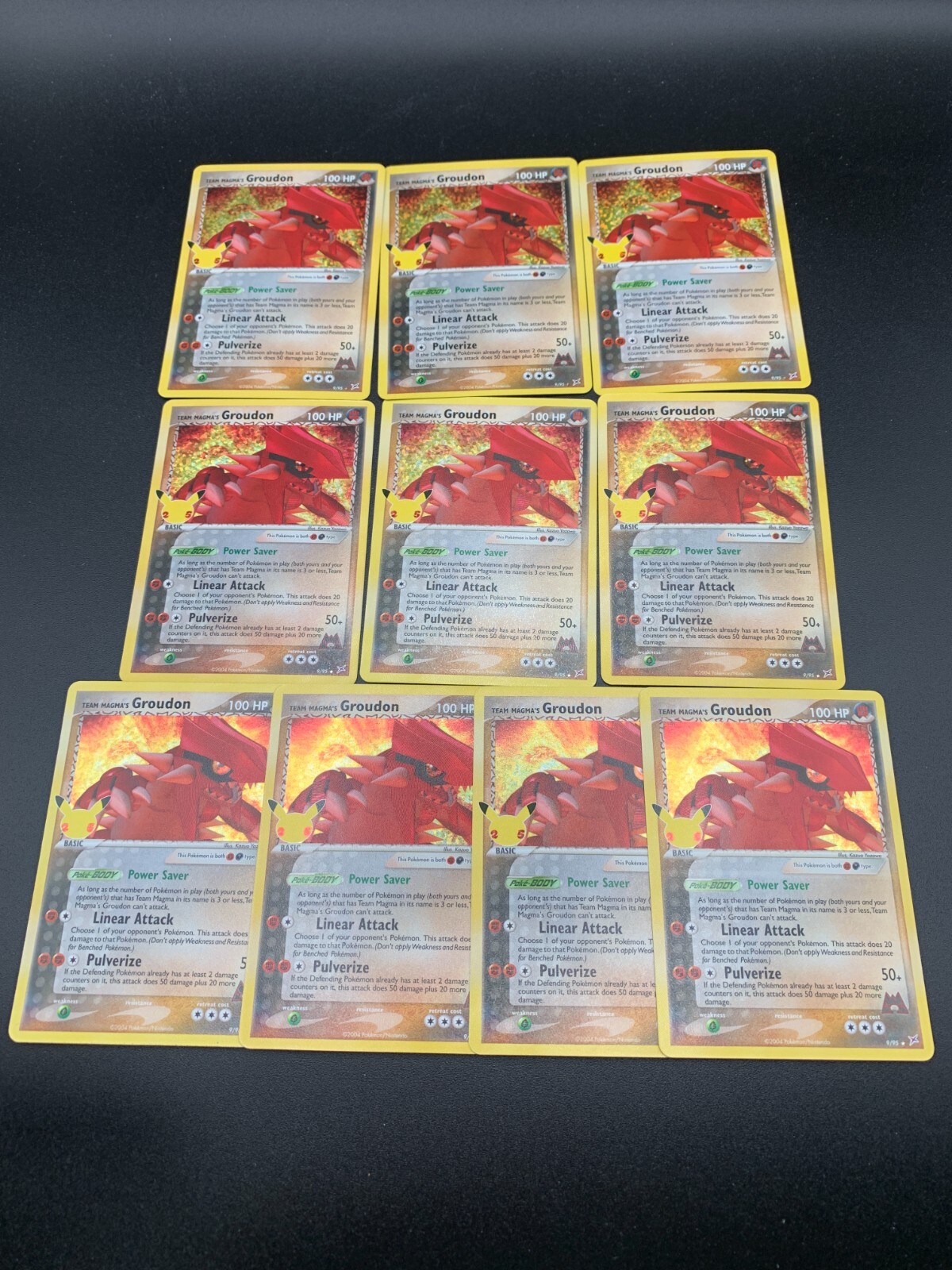 x10 Team Magma's Groudon 9/95 Holo Pokemon Celebrations Classic Collection NM