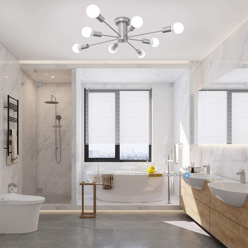 Modern 8 Light Ceiling Fixture Semi Flush Mount Sputnik Chandelier Living Room - Picture 4 of 23
