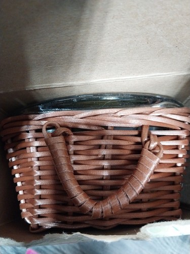 Jeannette Glasbake Ovenware 1 1/4 QT Wickerware Deep Loaf Pan Dish Vintage - Picture 6 of 13