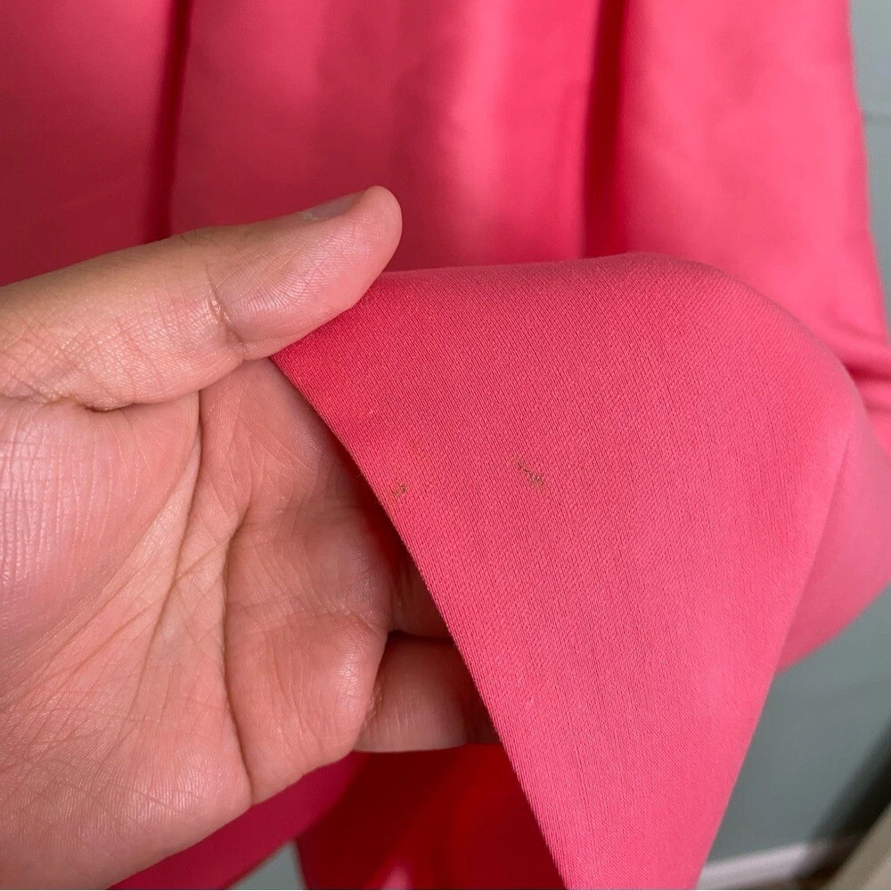 Abito Mikado Kate Spade con orlo floreale rosa taglia 8 aderente e svasato