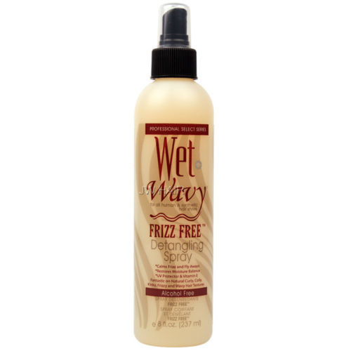 Wet N Wavy For Human & Synthetic Hair Frizz Free Detangling Spray 8fl