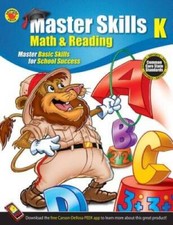 Math  Reading, Grade K Master Skills - Paperback By Brighter Child - GOOD